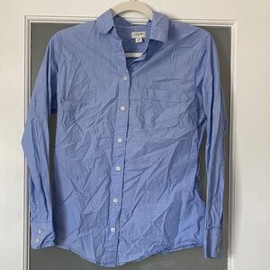 J. Crew Women's Blue Button Down Shirt